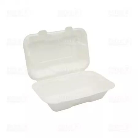 200 Lunch Box Bagasse 1 comp 229 x 155 x 51 mm