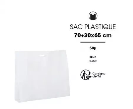 200 Sacs PDS Blanc 700+150/150x650 50&micro; / 12108