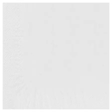 200 Serviettes 30x30 2 Plis BLANC Nature