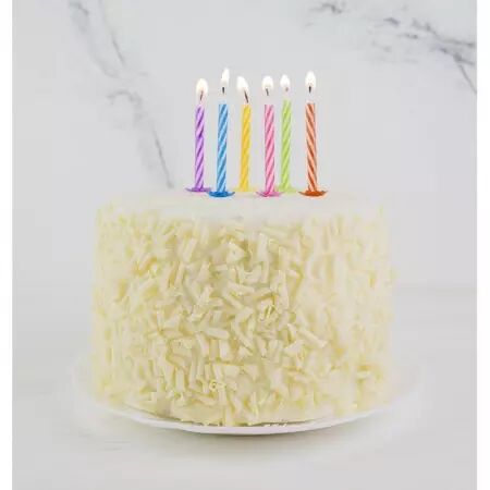 24 bougies MULTI 6 cm avec 12 supports