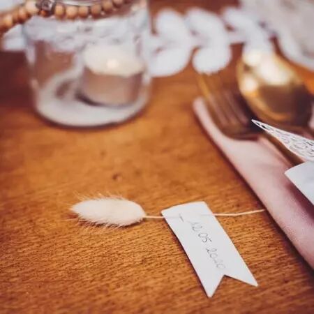 24 Etiquettes fanion BLANCHES