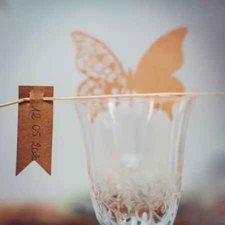 24 Etiquettes fanion KRAFT