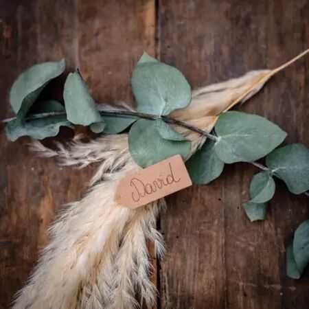 24 Etiquettes KRAFT perfor&eacute; 5x2