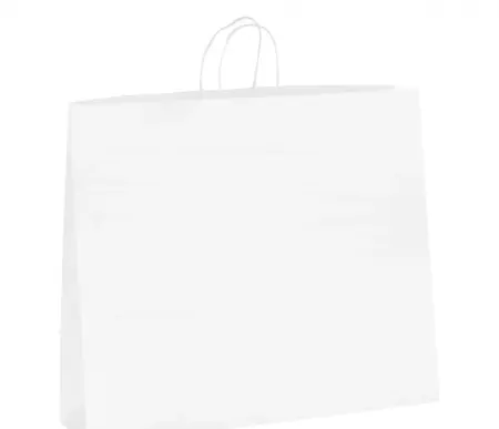 24 Sacs cabas kraft BLANC PF 54+15x49 / 21149