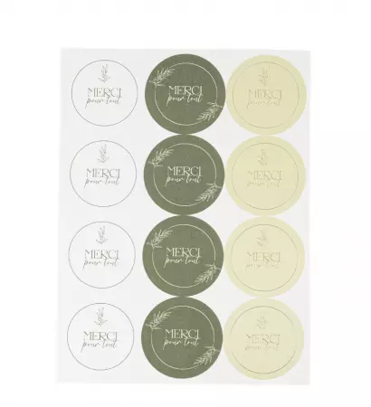 24 STICKERS MERCI POUR TOUT 