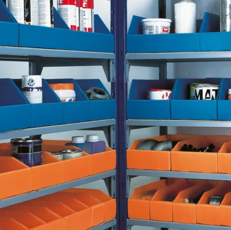 25 Bacs &agrave; bec plastique alv&eacute;olaire - BLEU 4,3 L