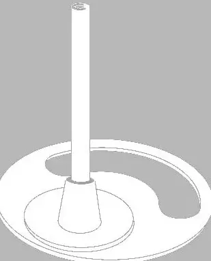 25 Pieds tube blancs pour pique / 9997