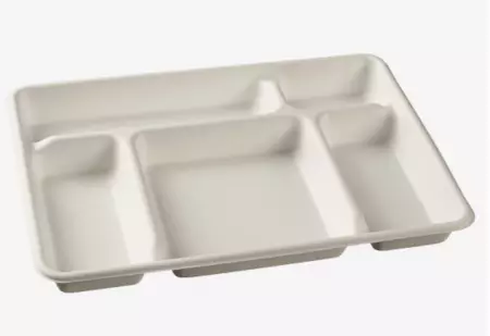 25 Plateaux Repas 5 Compartiments PULPE DE CANNE