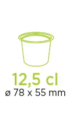 25 Pots &agrave; Cr&egrave;me 12.5cl BLANC
