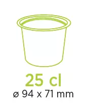 25 Pots &agrave; Cr&egrave;me 25cl CRISTAL