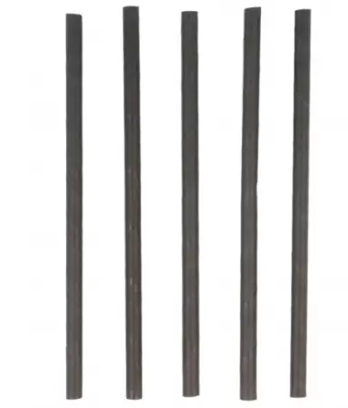 250 PAILLES DROITES COCKTAIL &Oslash;0,60x14 CM NOIR PAPIER