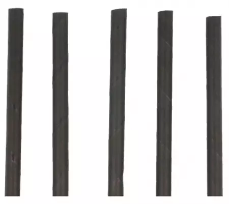 250 PAILLES DROITES COCKTAIL &Oslash;0,60x14 CM NOIR PAPIER