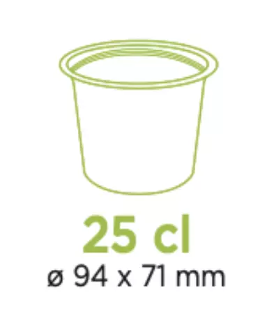 250 Pots &agrave; Cr&egrave;me 25cl CRISTAL