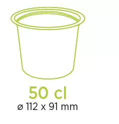 250 Pots &agrave; Cr&egrave;me 50cl BLANC