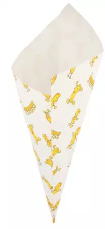 250 SACHETS EN POINTE \'CHIPS\' 400 G 70 G/M2 34x24 CM BLANC PARCH.INGRAISSABLE