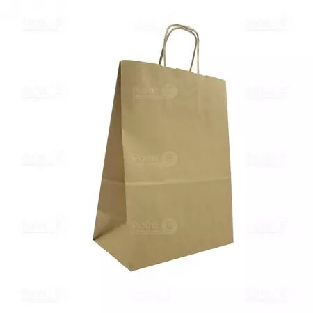 250 Sacs cabas avec poign&eacute;es torsad&eacute;es 240 + 120 x 310 mm