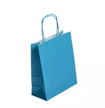 250 Sacs Kraft Tendance 23+12x30 BLEU / 21389