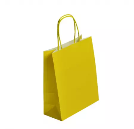 250 Sacs Kraft Tendance 23+12x30 JAUNE / 21283