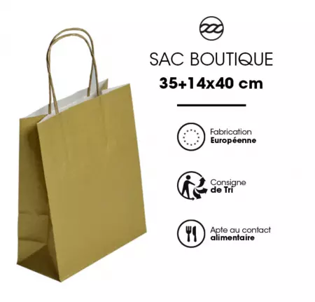 250 Sacs Kraft Tendance 35+14x40 OR / 21334
