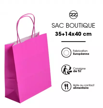 250 Sacs Kraft Tendance 35+14x40 ROSE / 21374