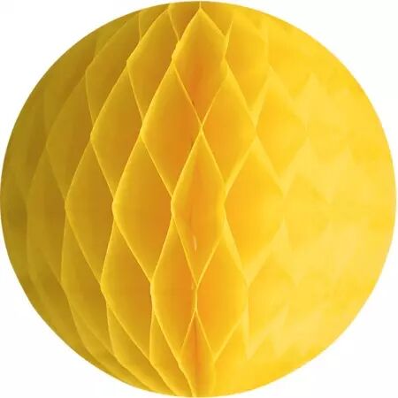 3 boules alveole JAUNE 8cm