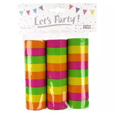 3 Rouleaux de 18 serpentins FLUO 4m  / CO22961