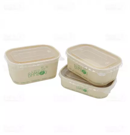 300 Couvercles PP Pour Barquettes Bambou