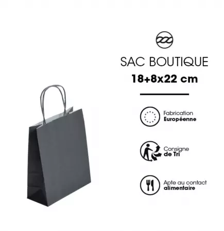 300 Sacs Kraft Tendance 18+8x22 GRIS / 21330