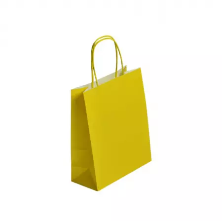 300 Sacs Kraft Tendance 18+8x22 JAUNE / 21282