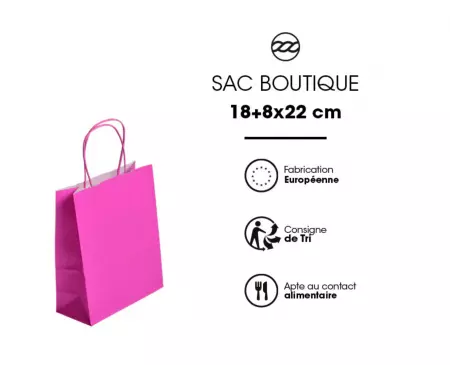 300 Sacs Kraft Tendance 18+8x22 ROSE / 21372