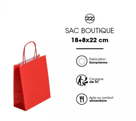 300 Sacs Kraft Tendance 18+8x22 ROUGE / 21279