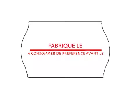 36 ROULEAUX DE 1000 ETIQUETTES 26*16 BLC FABRIQUE LE/  ACDPAL PERM