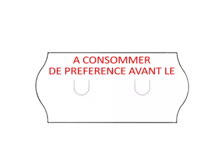 36 ROULEAUX DE 1500 &Eacute;TIQUETTES 26*12 BLANC \  &Agrave; CONSOMMER DE PREFERENCE AVANT LE \ 