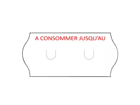 36 ROULEAUX DE 1500 ETIQUETTES 26*12 BLANC PERM \  A CONSOMMER JUSQU\'AU\ 