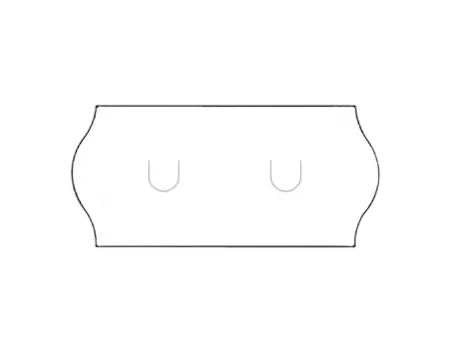 36 ROULEAUX DE 1500 &Eacute;TIQUETTES 26x12 BLANC