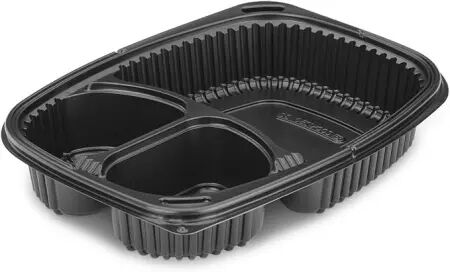 40 Barquettes 3 Comp PP 255x189 Noir