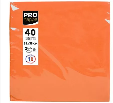 40 Serviettes OUATE micro-gauf38X38Orange