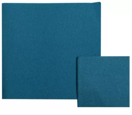 40 SERVIETTES OUATE MICRO GAUFRE 38X38 BLEU PACIFIQUE