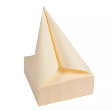 40 SERVIETTES OUATE MICRO GAUFRE 38X38 IVOIRE