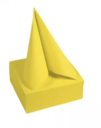 40 SERVIETTES OUATE MICRO GAUFRE 38X38 JAUNE