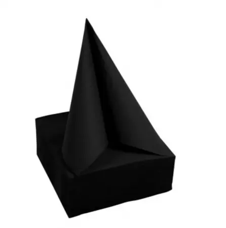 40 SERVIETTES OUATE MICRO GAUFRE 38X38 NOIR