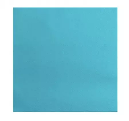 40 SERVIETTES OUATE MICRO GAUFRE 38X38 TURQUOISE