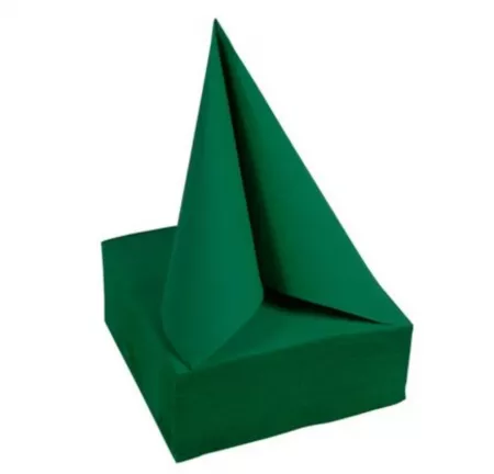 40 SERVIETTES OUATE MICRO GAUFRE 38X38 VERT SAPIN