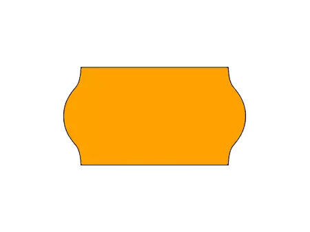 42 ROULEAUX DE 1500 &Eacute;TIQUETTES 22X12 MM FLUO ORANGE