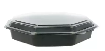 50 Assiettes + Couvercles Octo 23x23x5 NOIR