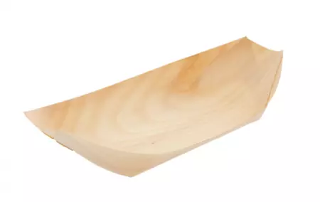 50 Barquettes Feuilles Bois 19.5x10x2.5 / 109.32