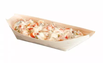 50 Barquettes Feuilles Bois 19.5x10x2.5 / 109.32