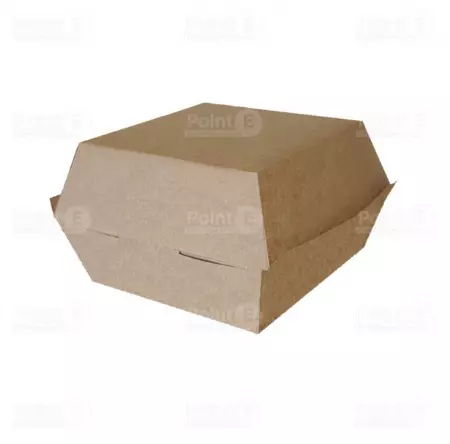 50 BOITE BURGER GM KRAFT BRUN FSC 140X140X80MM 300GSM+PE
