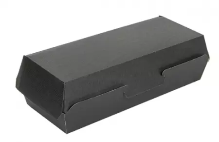 50 BO&Icirc;TES \ PANINI\  \'THEPACK\' 230 G/M2 26,5x12,2x7 CM NOIR CARTON ONDUL&Eacute; NANO-MICRO 