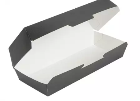 50 BO&Icirc;TES \ PANINI\  \'THEPACK\' 230 G/M2 26,5x12,2x7 CM NOIR CARTON ONDUL&Eacute; NANO-MICRO 